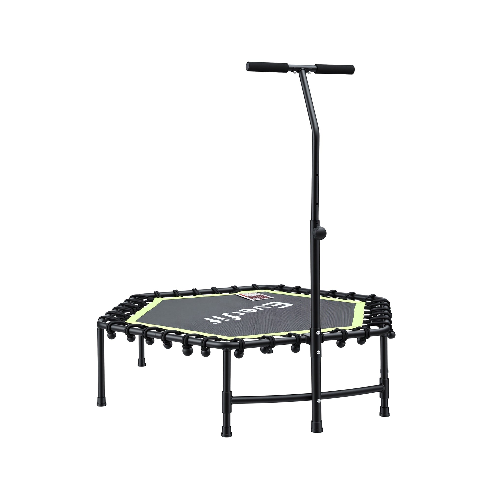 Everfit 48inch Hexagon Fitness Trampoline Rebounder Adjustable Handrail Green - Everfit