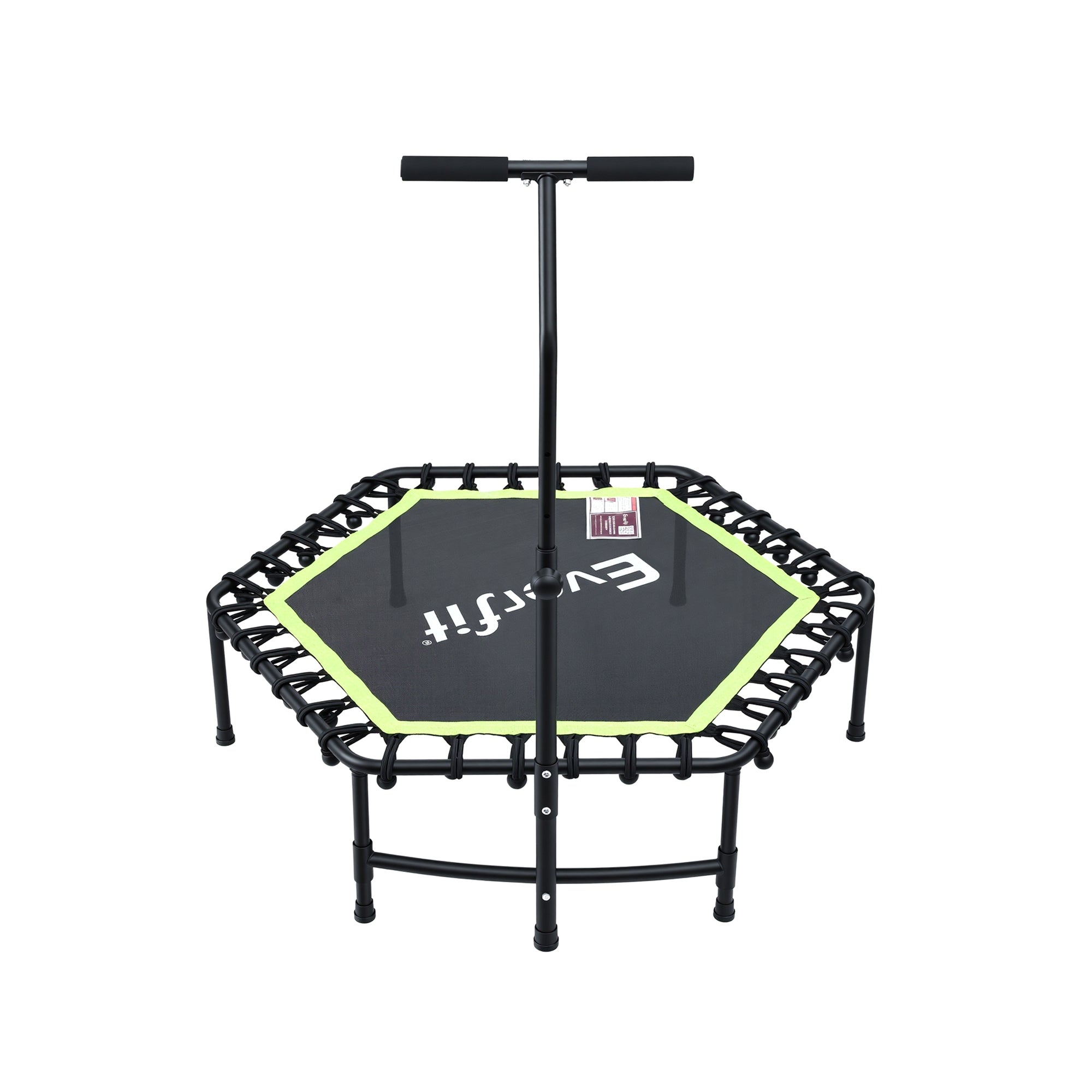 Everfit 48inch Hexagon Fitness Trampoline Rebounder Adjustable Handrail Green