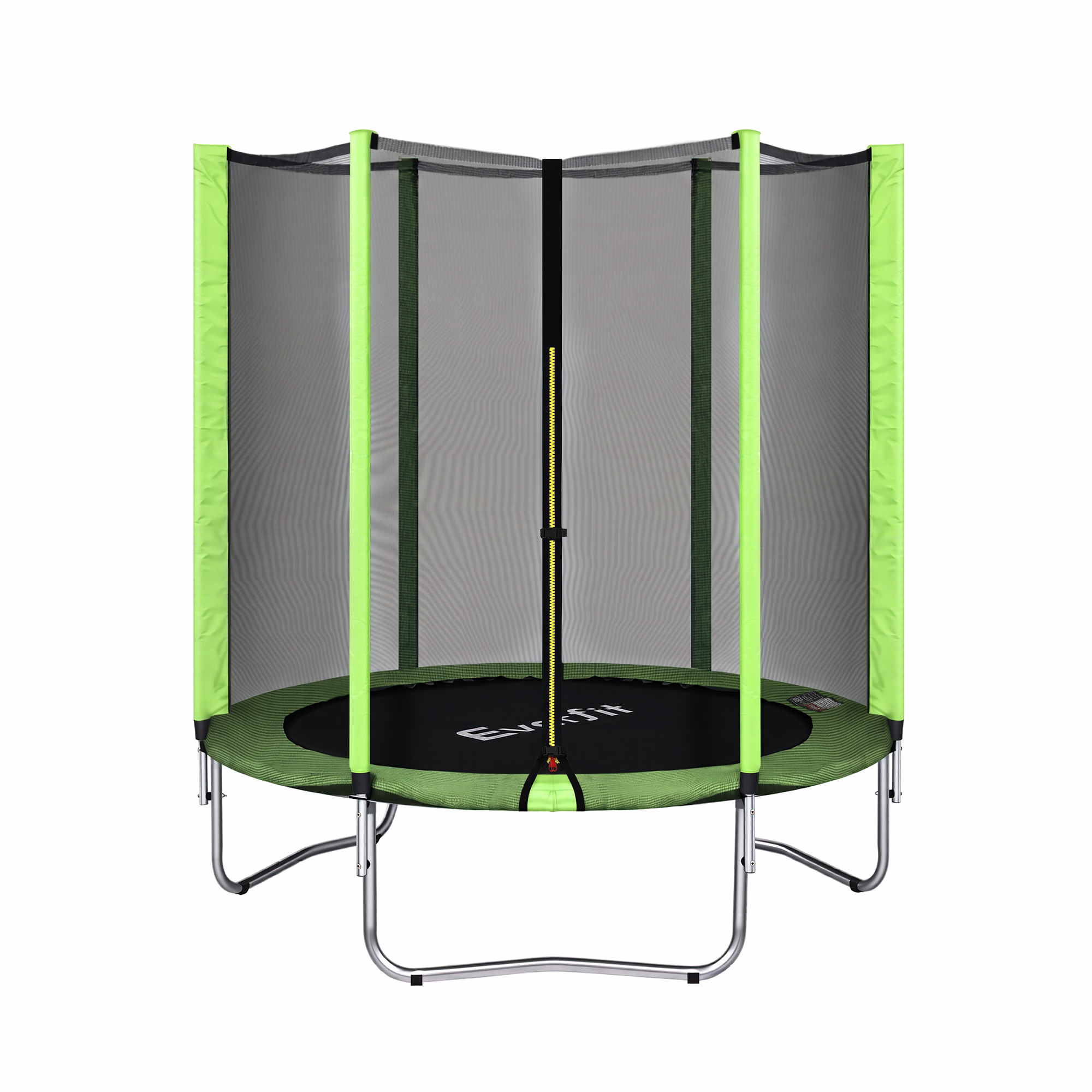 Everfit 6FT Kids Trampoline Round Rebounder with Enclosure Net Green