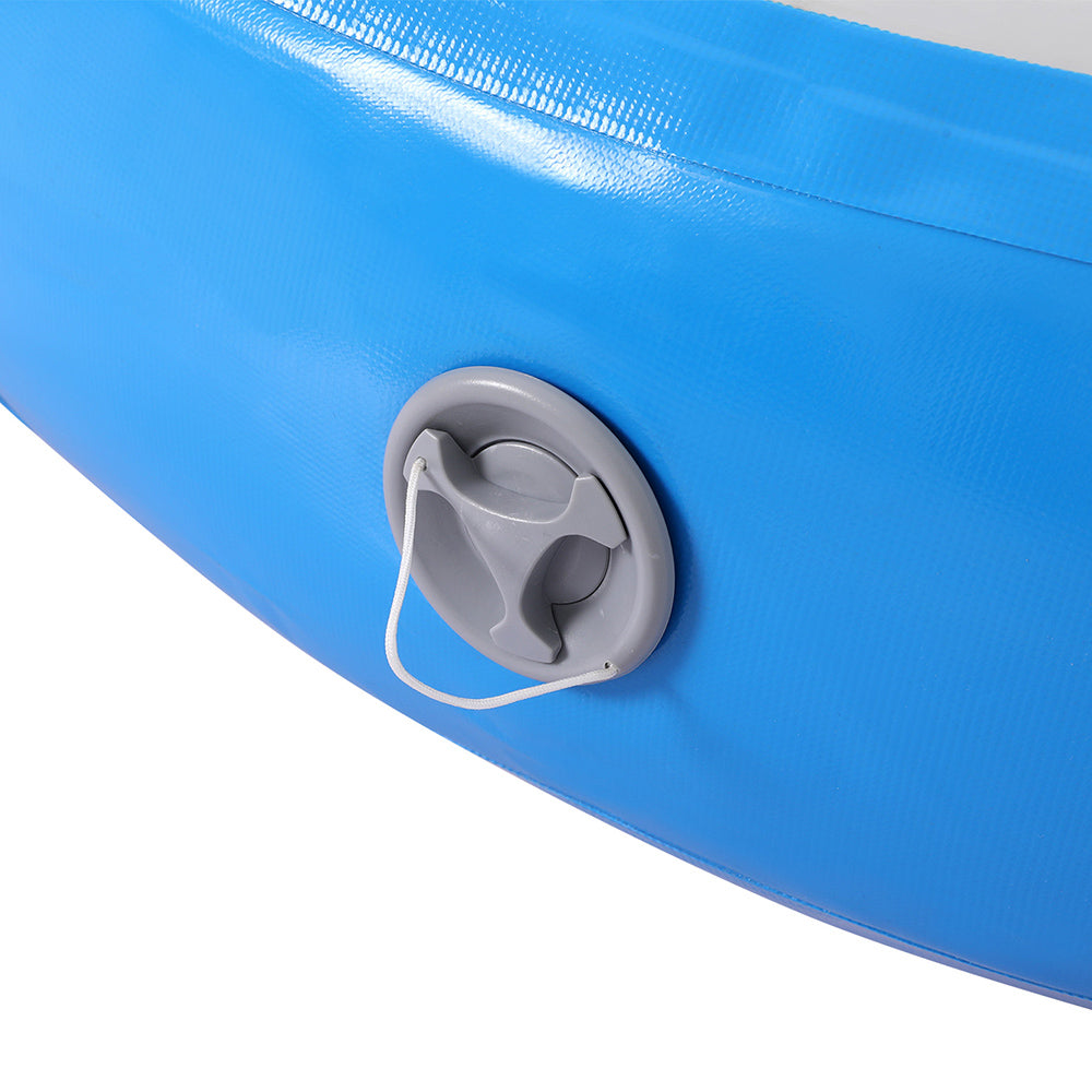 Everfit 1m Air Track Spot Inflatable Gymnastics Tumbling Mat Round Blue