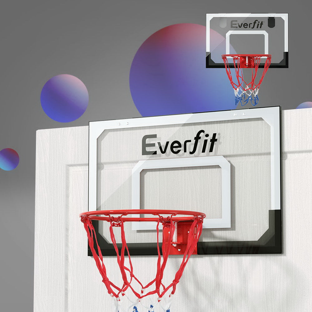 Everfit 23" Mini Basketball Hoop Backboard Door Wall Mounted Sports Kids Black - Everfit
