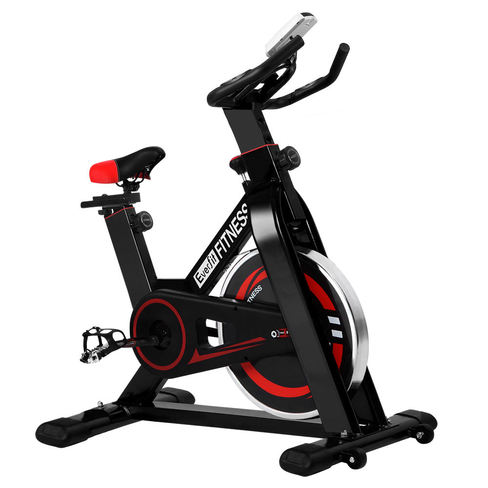 Everfit Spin Exercise Bike Cycling Fitness Commercial Home Workout Gym Black - Everfit