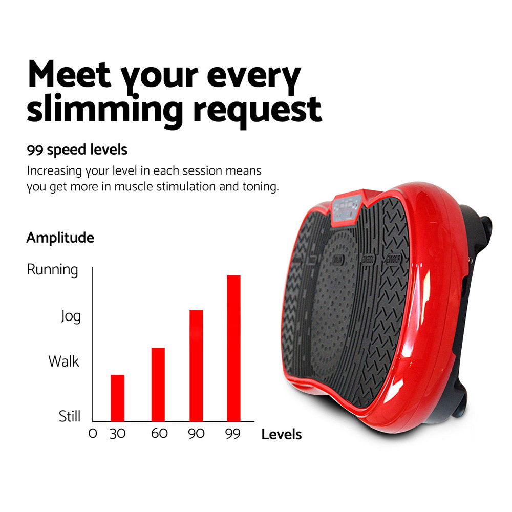 Everfit Vibration Machine Plate Platform Body Shaper Home Gym Fitness Red