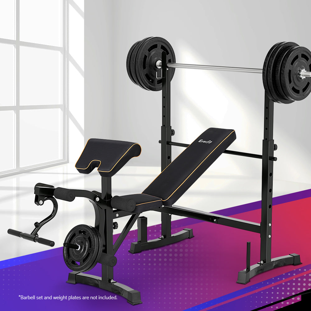 Everfit Weight Bench 10 in 1 Bench Press Home Gym Station 330kg Capacity