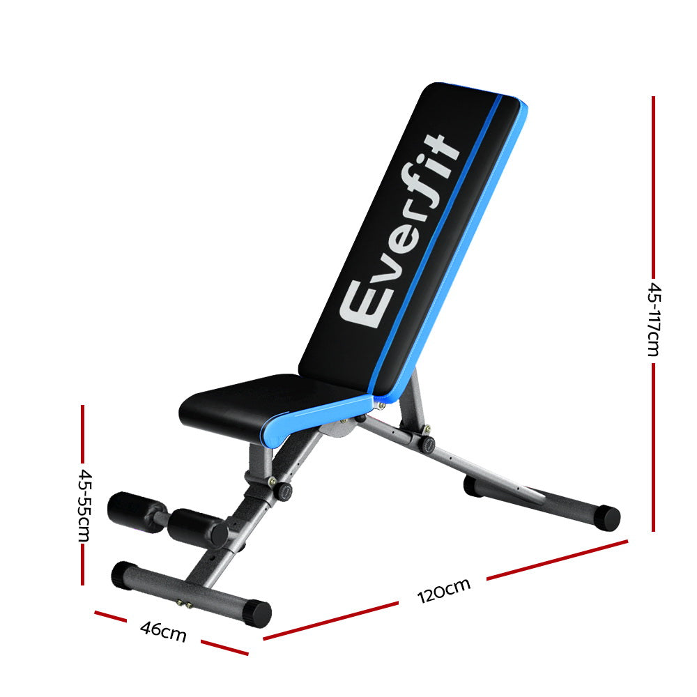 Everfit Weight Bench Adjustable FID Bench Press Home Gym 330kg Capacity