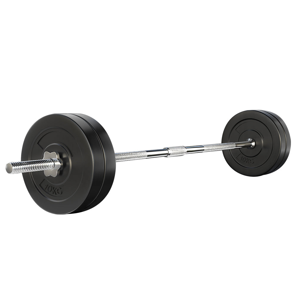 48KG Barbell Weight Set Plates Bar Bench Press Fitness Exercise Home Gym 168cm - Everfit