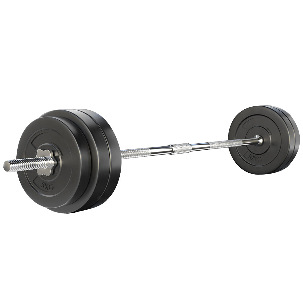 58KG Barbell Weight Set Plates Bar Bench Press Fitness Exercise Home Gym 168cm - Everfit