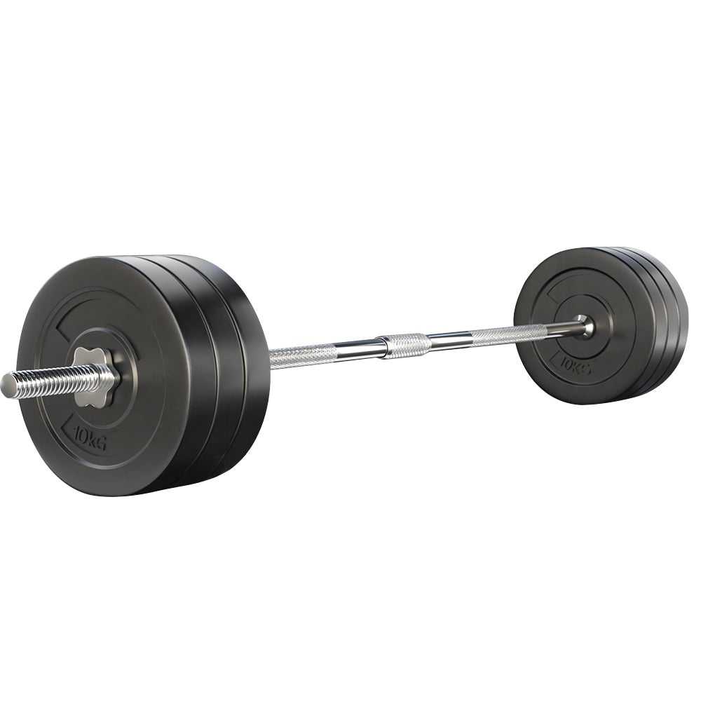 68KG Barbell Weight Set Plates Bar Bench Press Fitness Exercise Home Gym 168cm - Everfit