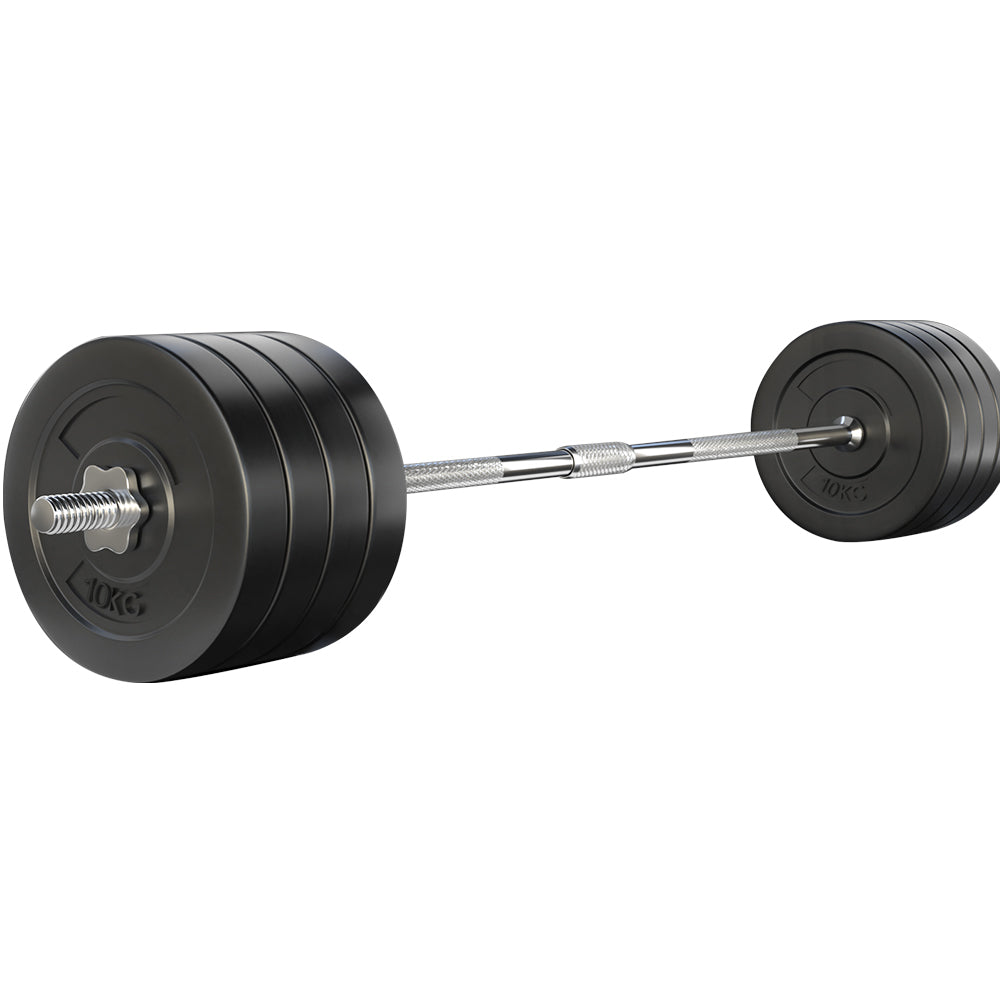 88KG Barbell Weight Set Plates Bar Bench Press Fitness Exercise Home Gym 168cm - Everfit