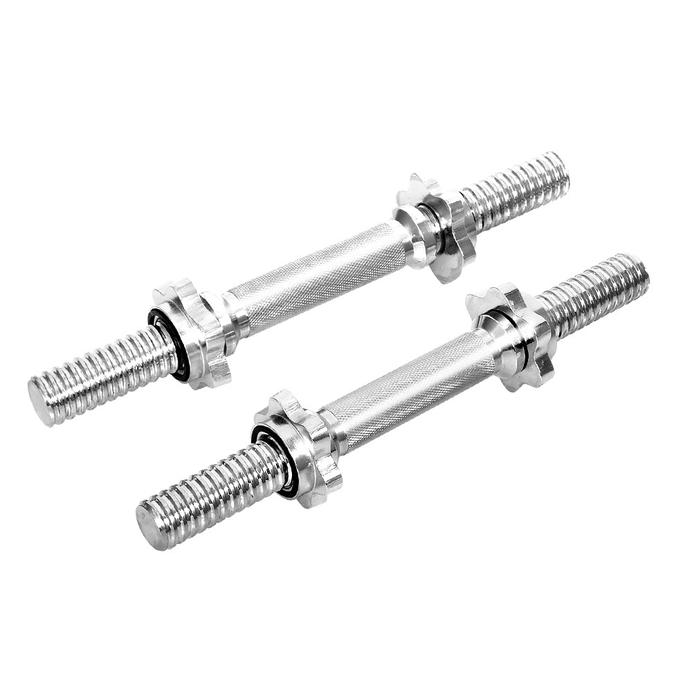 45cm Dumbbell Bar Solid Steel Pair Gym Home Exercise Fitness 150KG Capacity