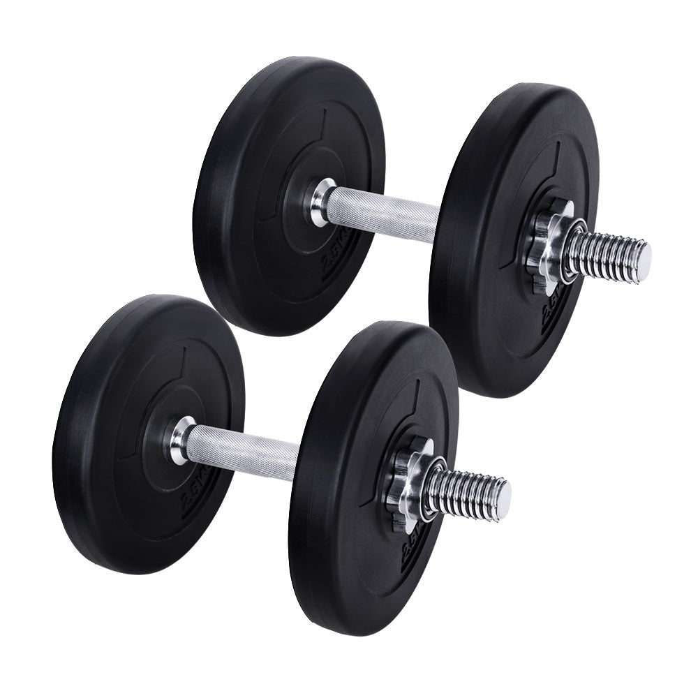15KG Dumbbells Dumbbell Set Weight Training Plates Home Gym Fitness Exercise - Everfit