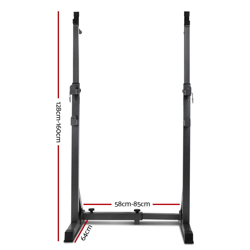 Everfit Squat Rack Pair Fitness Weight Lifting Gym Exercise Barbell Stand