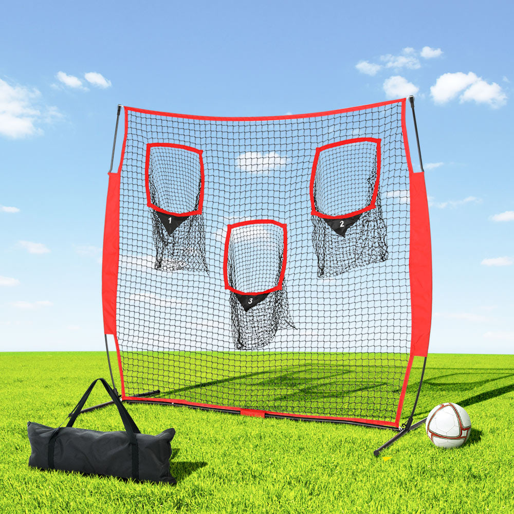 Everfit 1.8m Football Soccer Net Portable Goal Net Training 3 Target Zone - Everfit