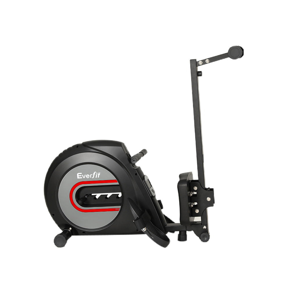 Everfit Rowing Machine Rower Elastic Rope Resistance Fitness Home Cardio Black