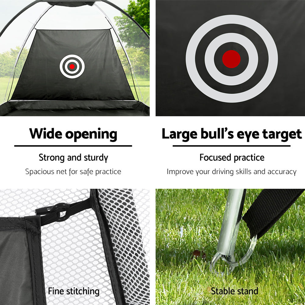 Everfit Golf Practice Net And Training Mat Set Cage Training Aid Hitting Mat