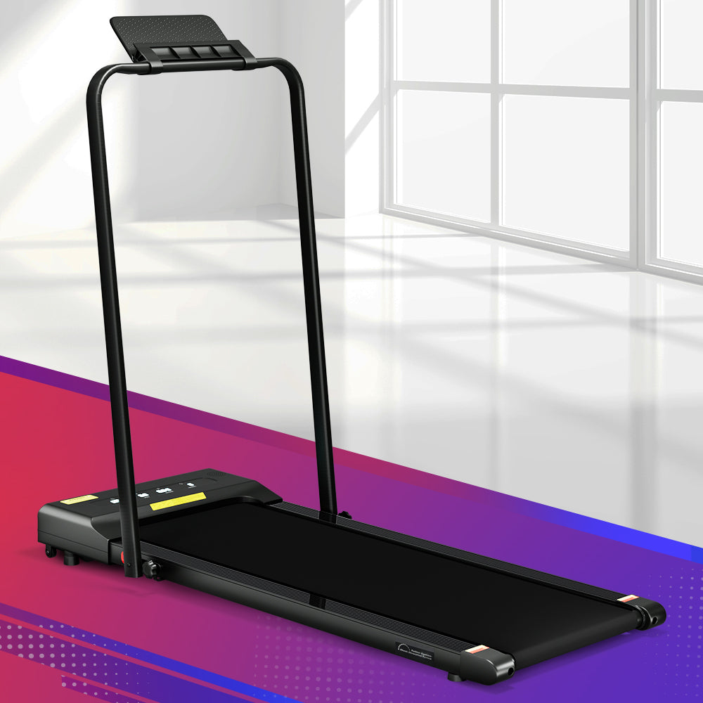 Everfit Treadmill Electric Walking Pad Under Desk Home Gym Fitness 380mm Black