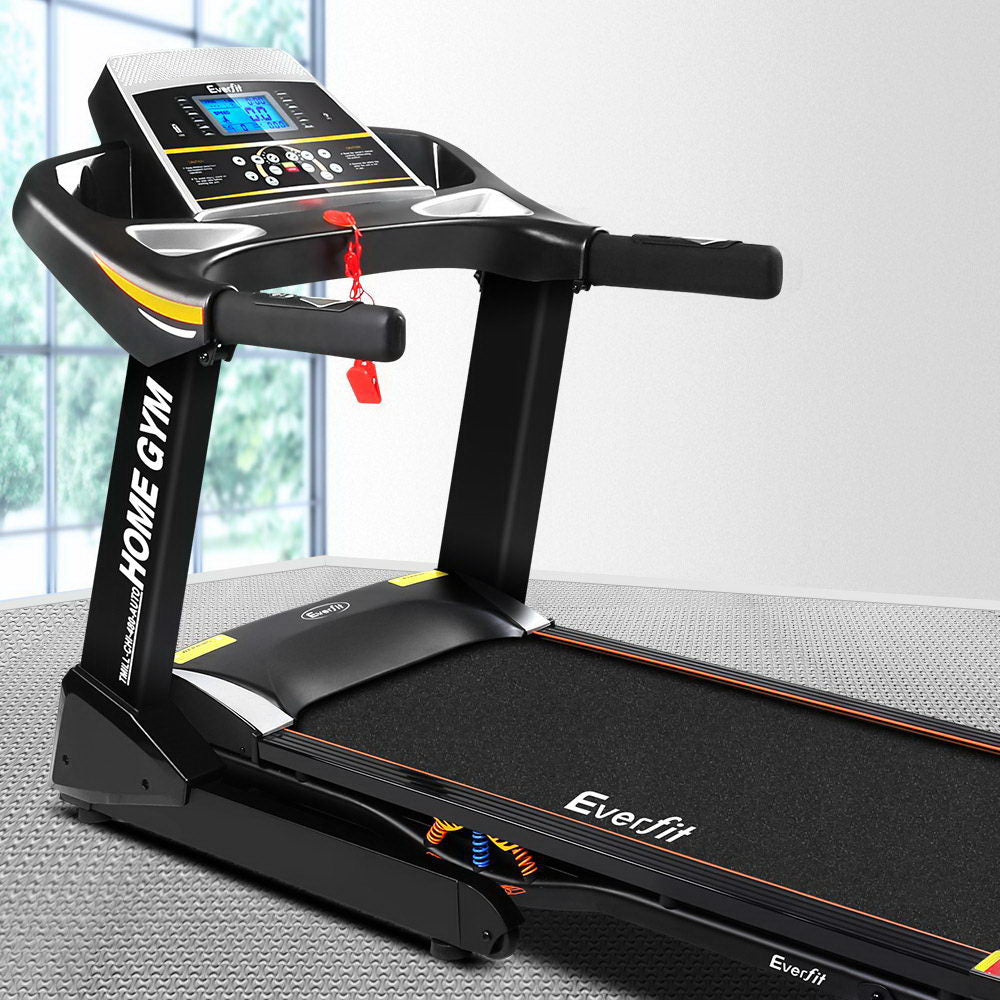 Everfit Electric Treadmill 48cm Incline Running Home Gym Fitness Machine Black - Everfit